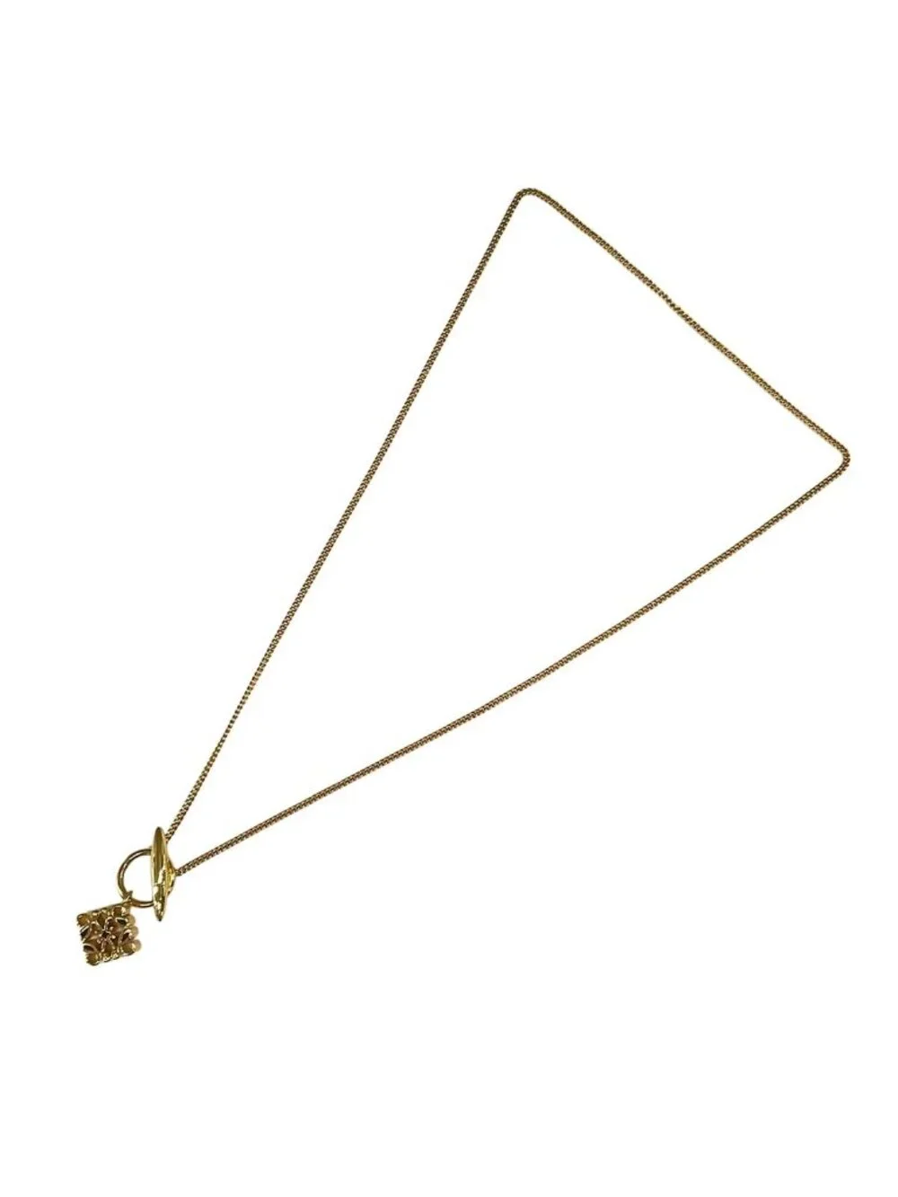 Loewe Necklace Anagram Pendant Gold